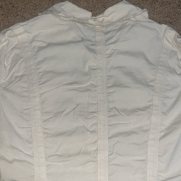 XCVI Wearables Raw Edge Poplin Lightweight Safari Jacket Ginger Root Small - Picture 8 of 10